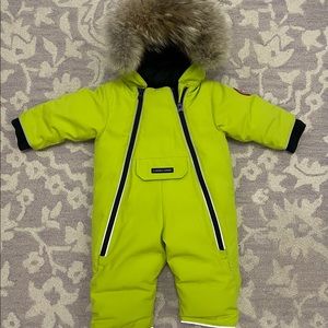 Canada Goose Lamb Snowsuit in gorgeous lime green, 3-6 month